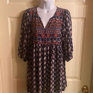 Umgee Multicolor Patterned Tunic Top